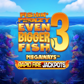 logo Fishin Frenzy Even Bigger Fish 3 Megaways Rapid Fire Jackpots