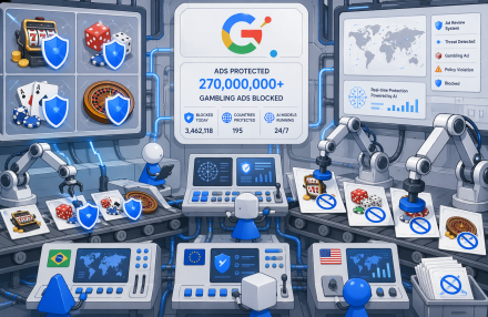 Google blocca 270 milioni di annunci di gioco d'azzardo nel 2025, mentre si intensificano le pressioni normative img