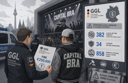 La GGL tedesca multa il rapper di €250k per aver promosso il gioco d'azzardo illegale img