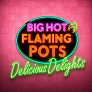 logo Big Hot Flaming Pots Delicious Delights