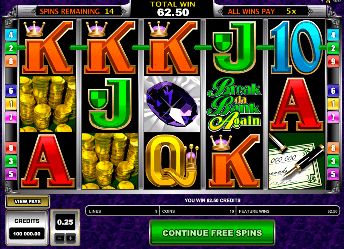break da bank again microgaming slot machine 