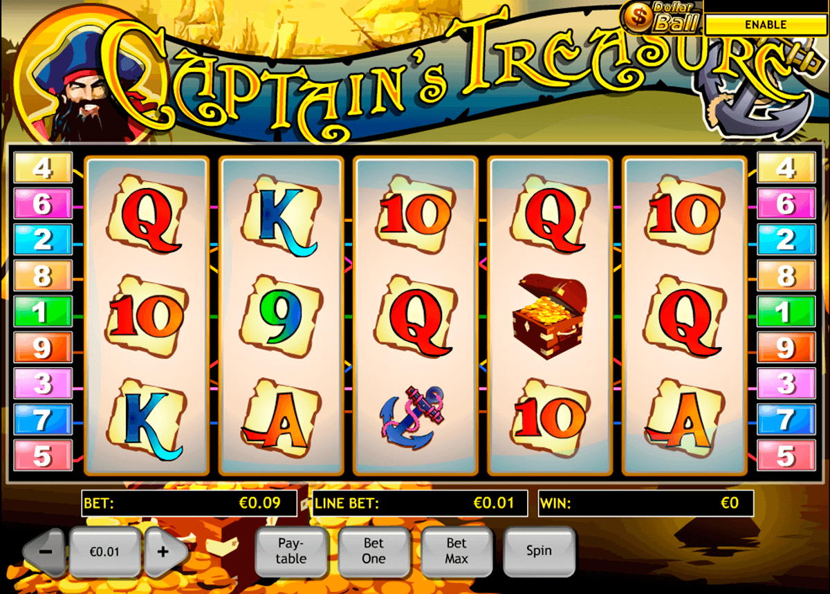 captains treasure playtech slot machine 