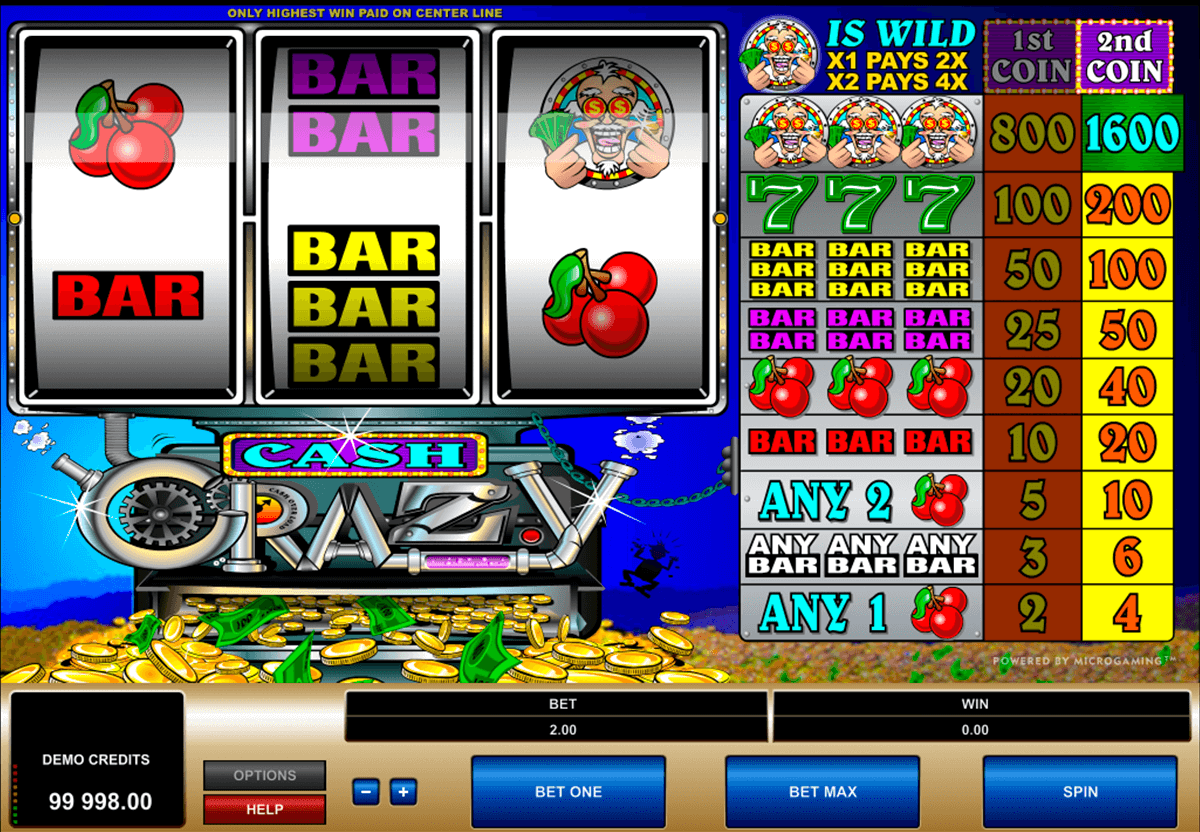 cash crazy microgaming slot machine 
