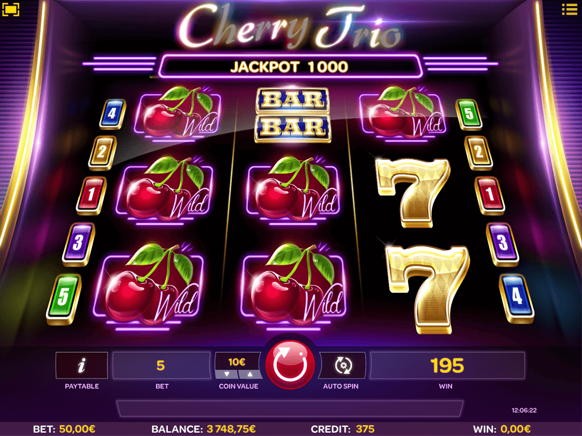 cherry trio isoftbet slot machine 