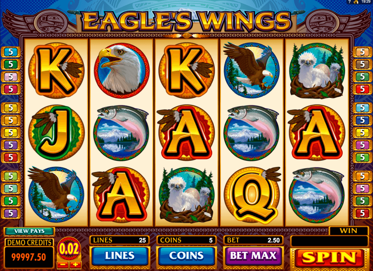 eagles wings microgaming slot machine 
