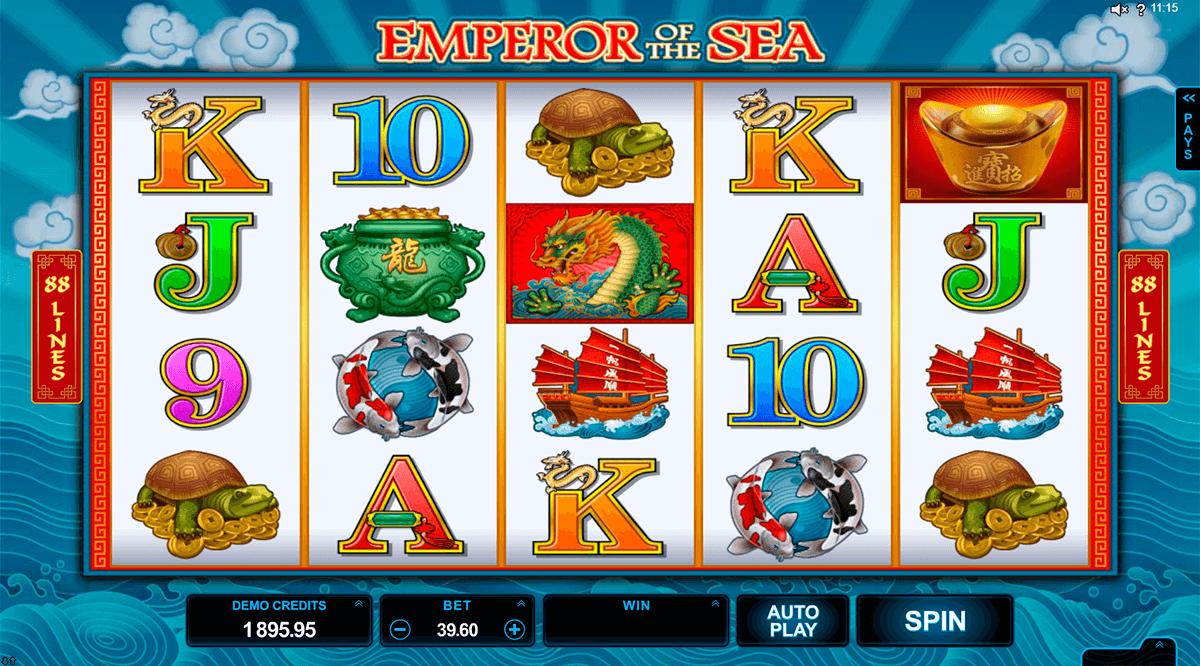 emperor of the sea microgaming slot machine 
