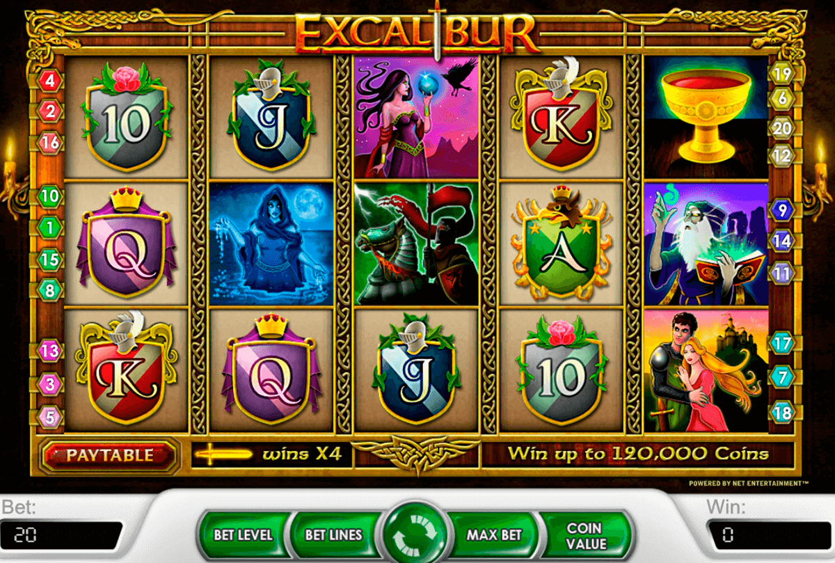 excalibur netent slot machine 