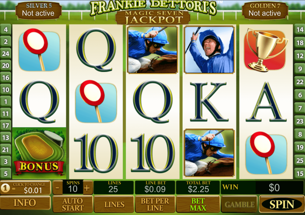 frankie dettoris magic 7 jackpot playtech slot machine 