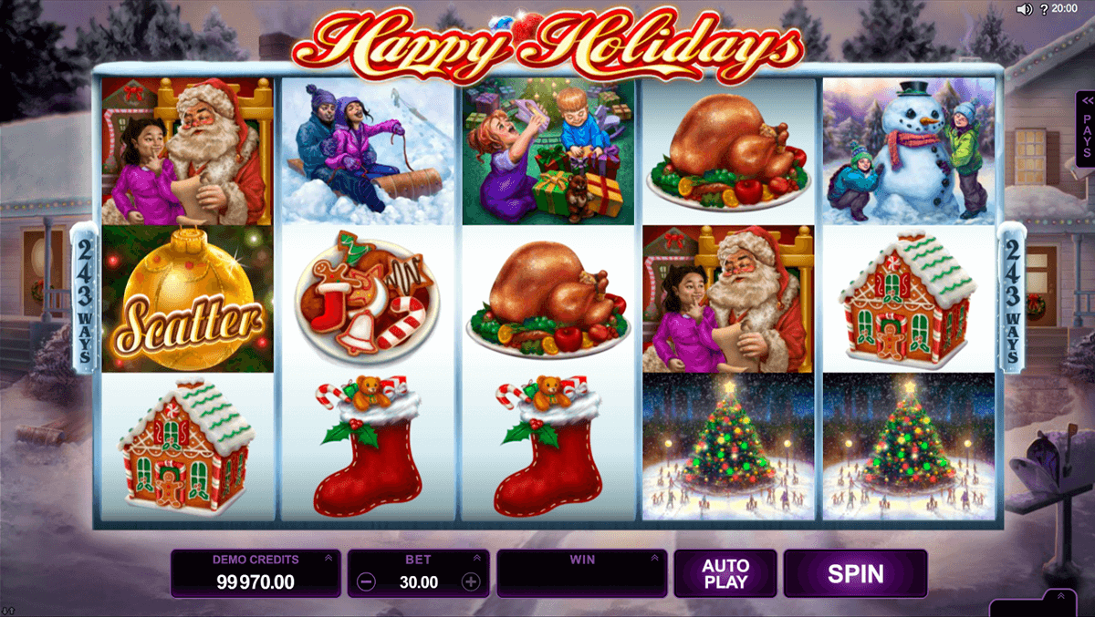 happy holidays microgaming slot machine 