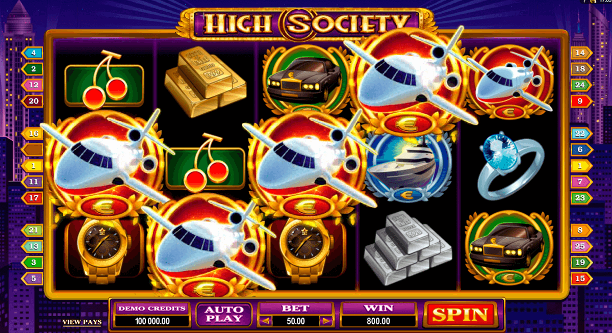high society microgaming slot machine 