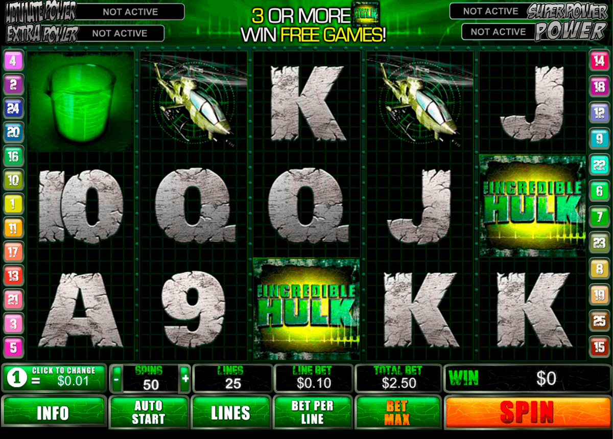 incredible hulk playtech slot machine 