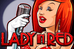 logo lady in red microgaming slot online 