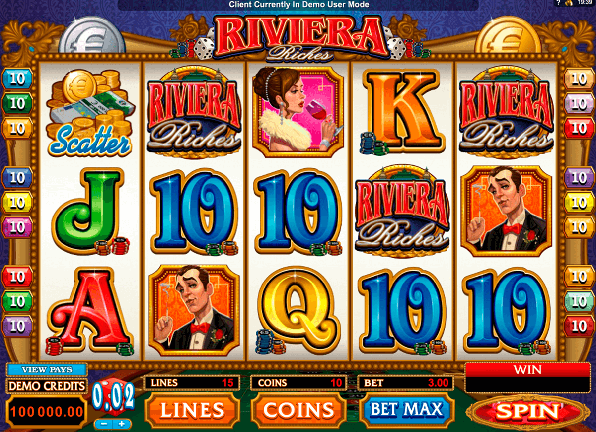 riviera riches microgaming slot machine 