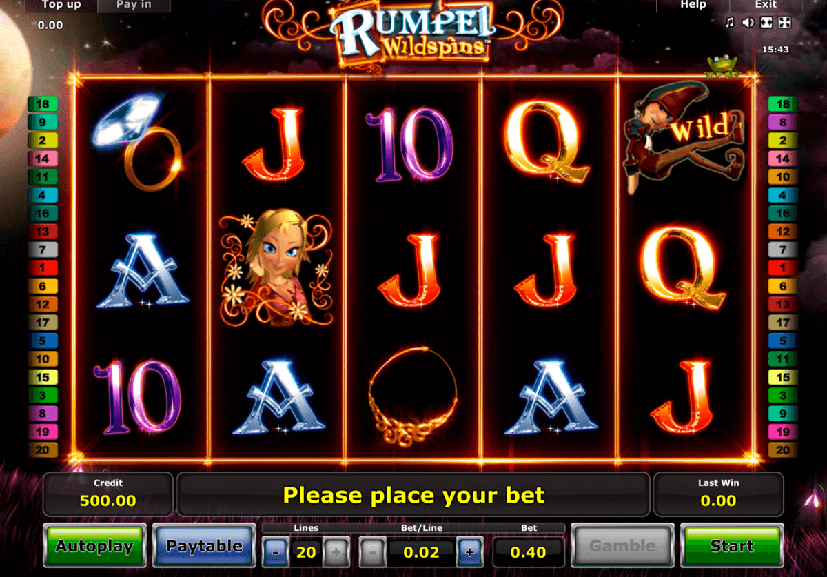 rumpel wildspins novomatic slot machine 