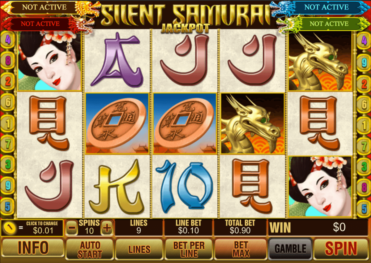 silent samurai jackpot playtech slot machine 