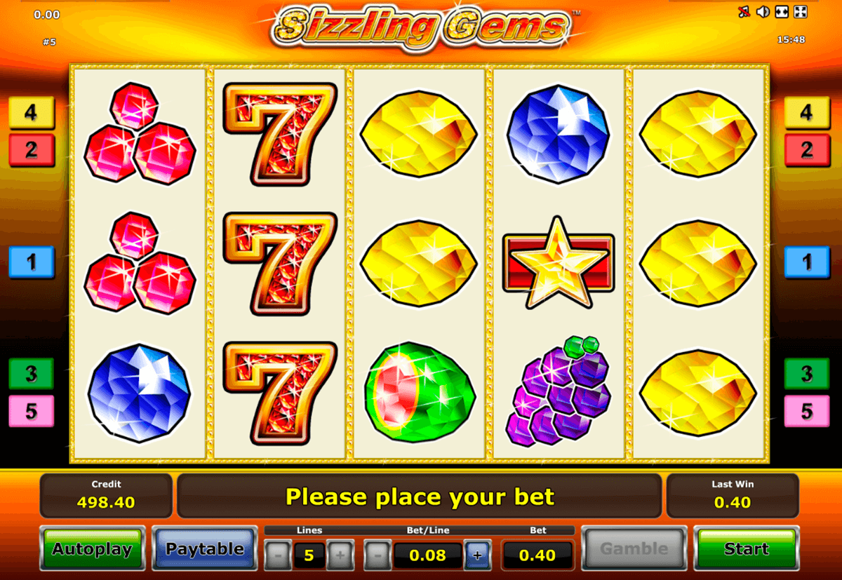 sizzling gems novomatic slot machine 