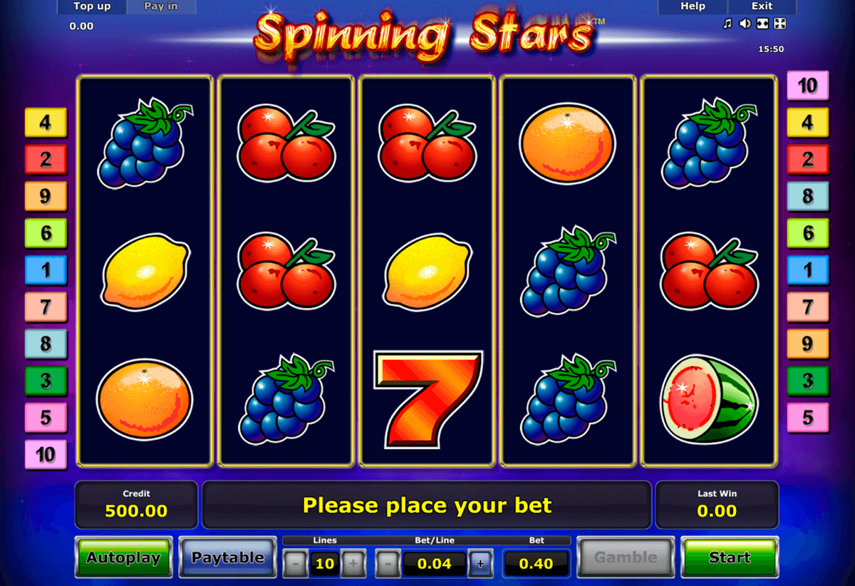 spinning stars novomatic slot machine 