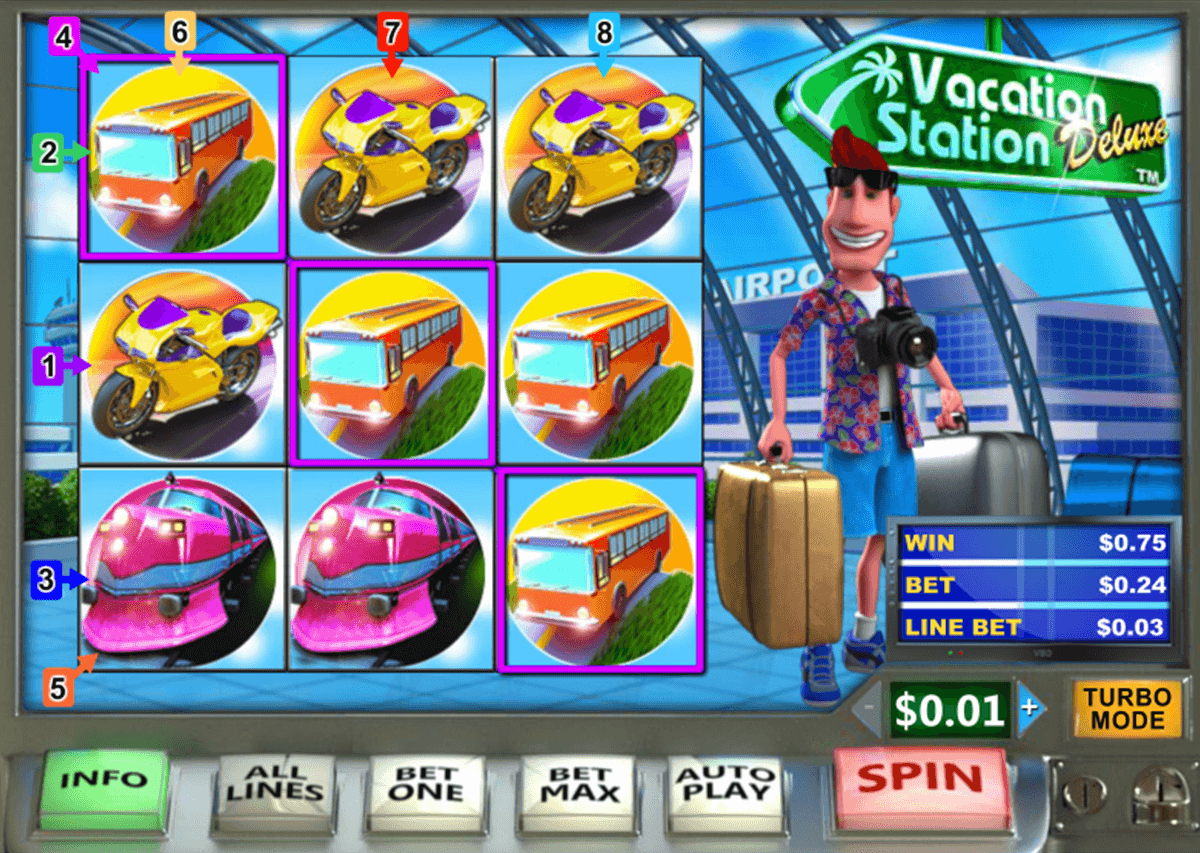 vacation station deluxe playtech slot machine 